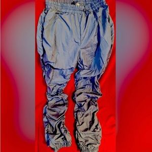Scrunched Wind Breakers Blue